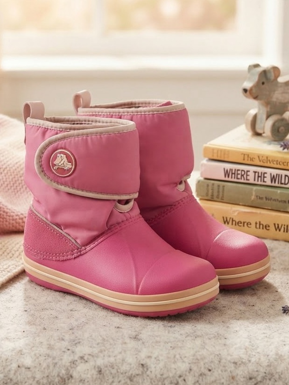 Crocs Pink Kids Winter Boots